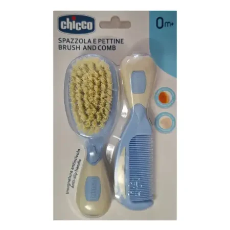 ست شانه برس نوزاد جغجغه دار Chicco - آبی پر رنگ
