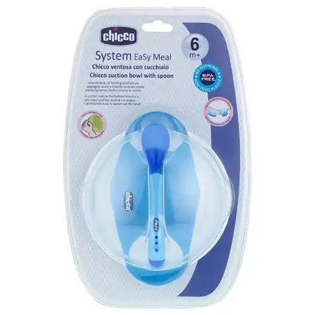 ظرف غذا کودک 2 تکه چیکو chicco - آبی